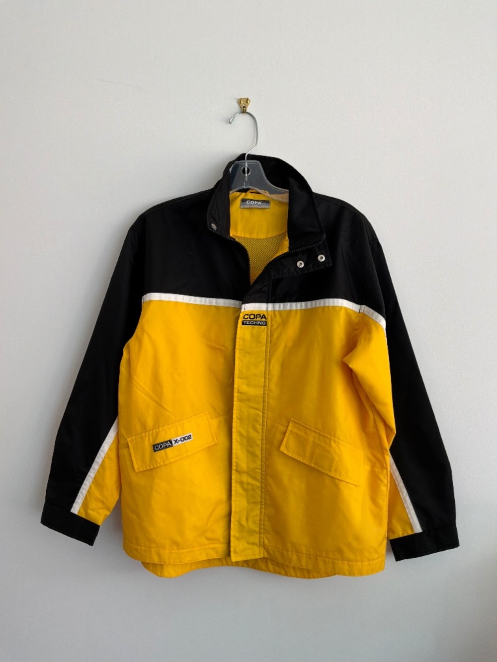 Vintage Copa Techno Gorpcore Yellow Black Windbreaker Jacket Size Men’s Small